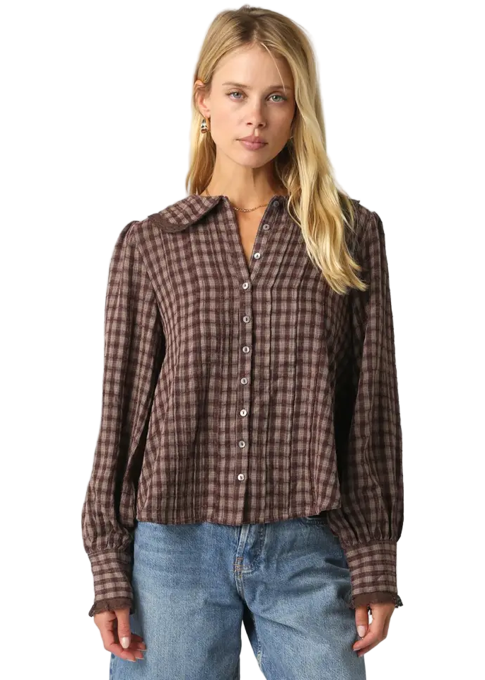 Alexis Plaid Blouse