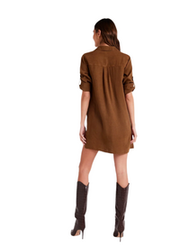 Long Sleeve A-Line Shirt Dress