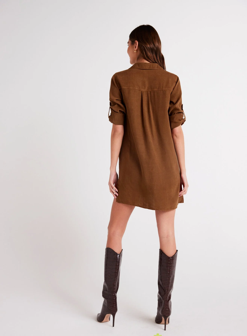 Long Sleeve A-Line Shirt Dress