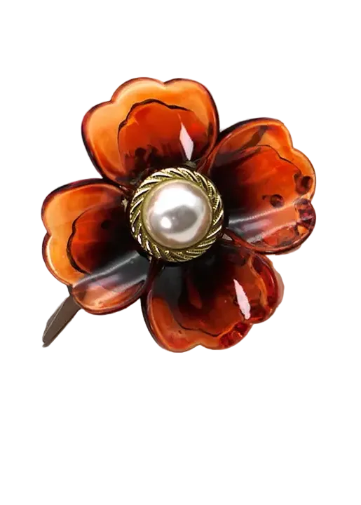Pearl Flower Hair Claw Clip