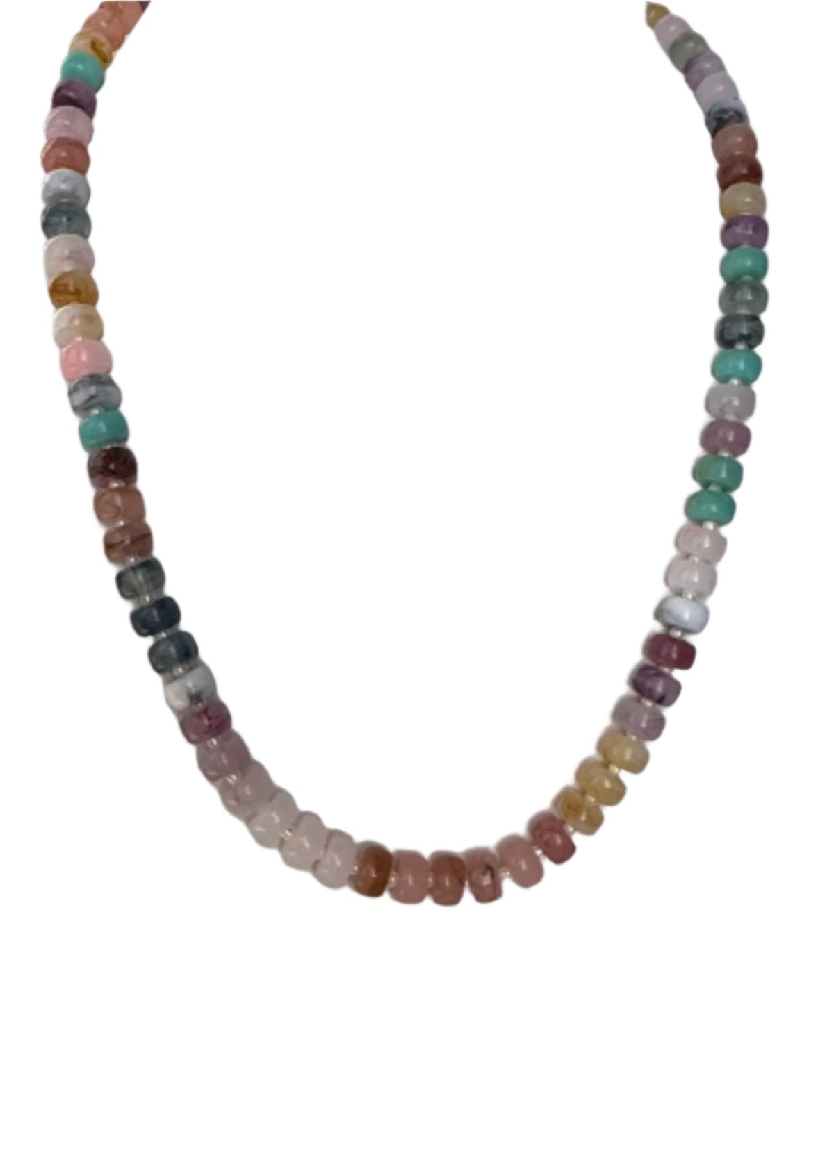 Flat Round Bead Ombre Necklace