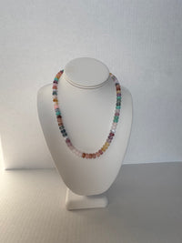 Flat Round Bead Ombre Necklace