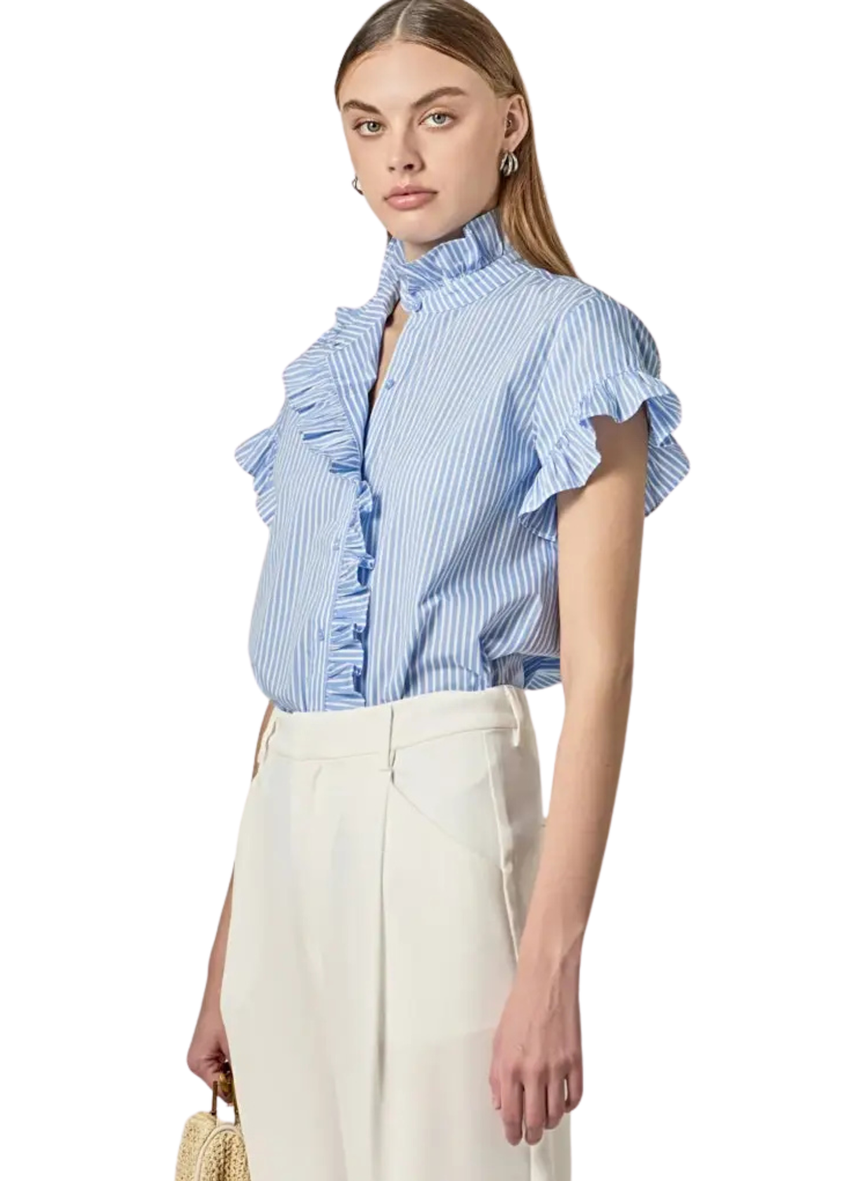 Striped Ruffle Shirt