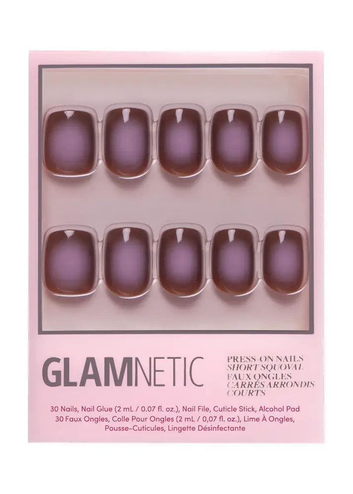 Brown Aura Hue Press-On Nails | Short Squoval Shape