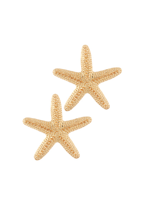 Chunky Textured Starfish Earrings