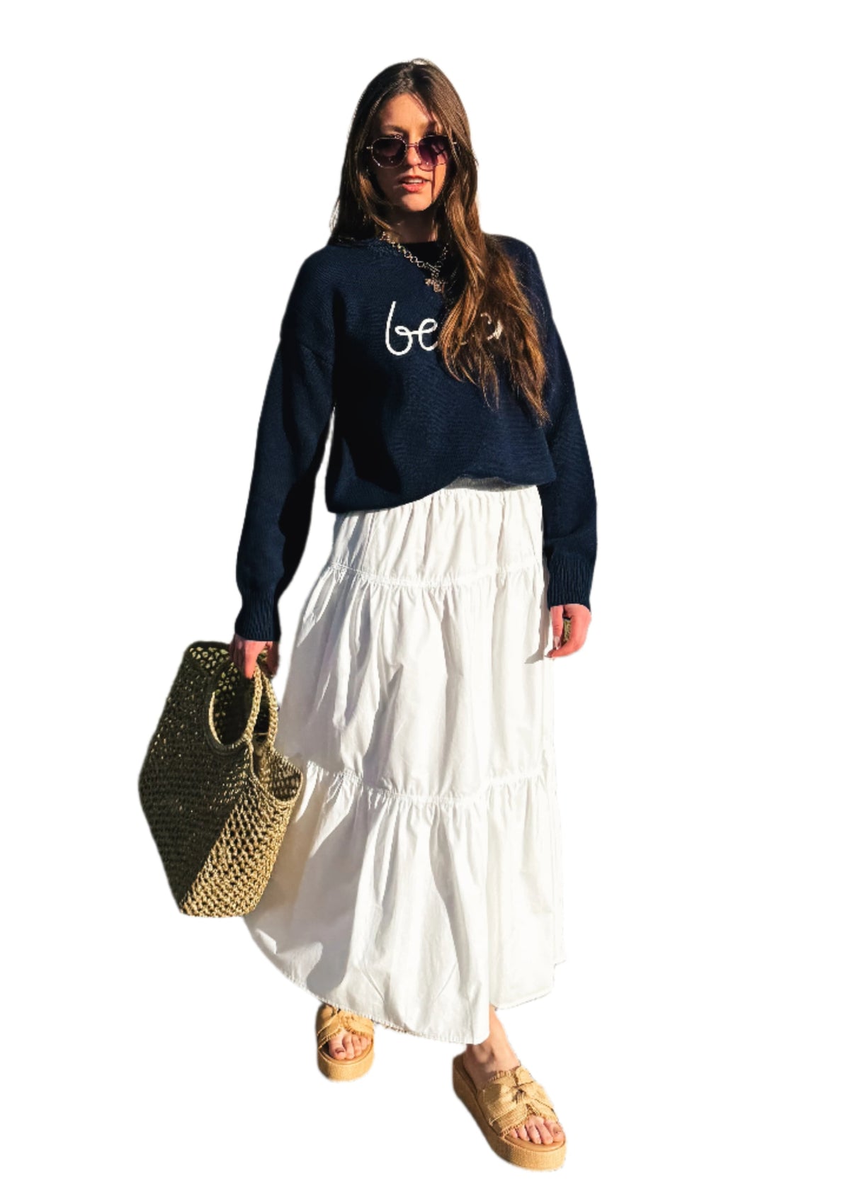 Tiered Midi Skirt