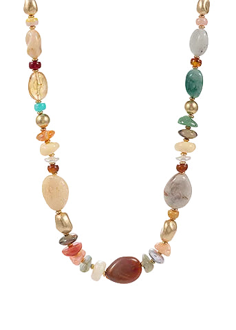 Organic Multi Bead Necklace