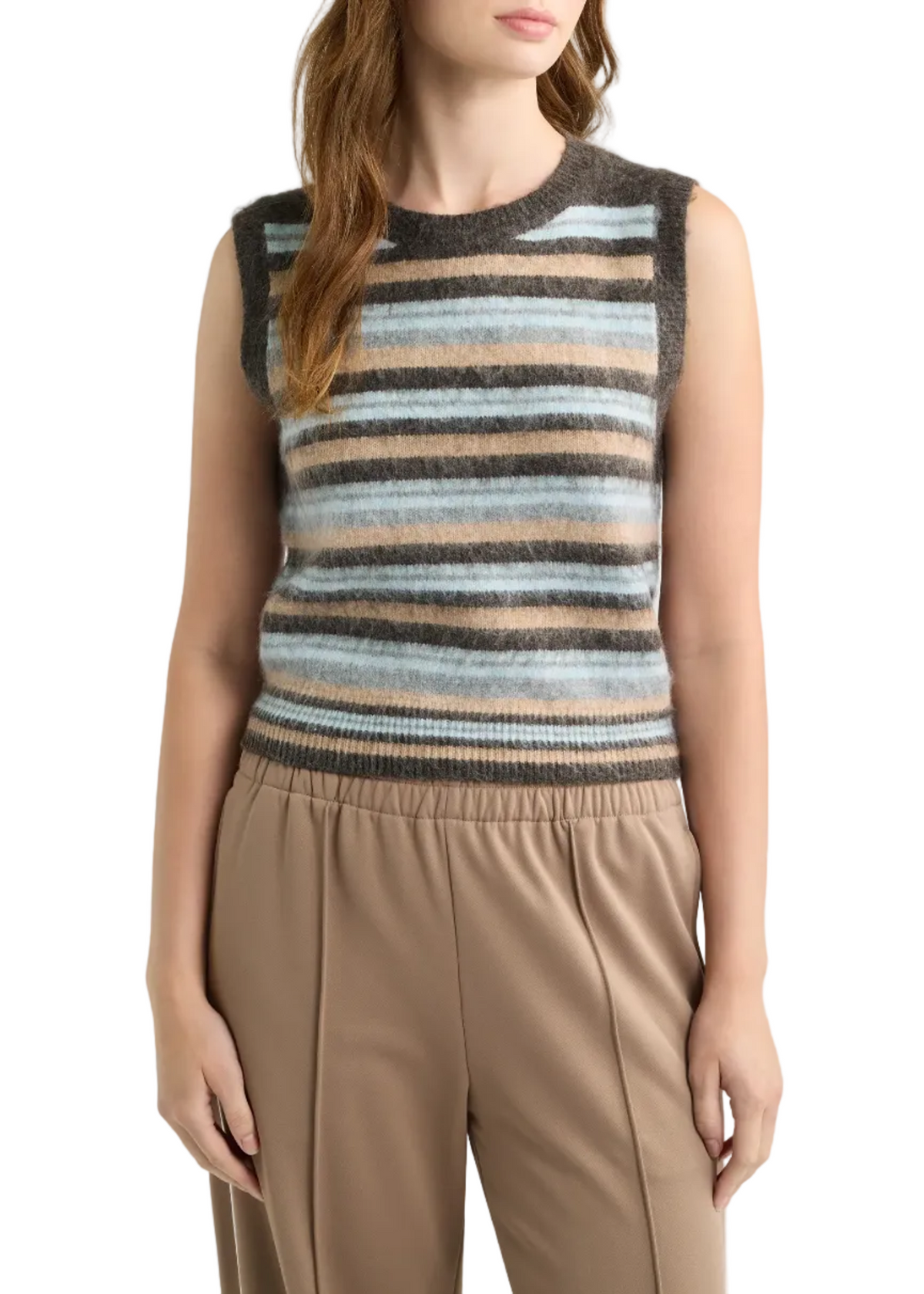 Bastille Striped Knit Vest