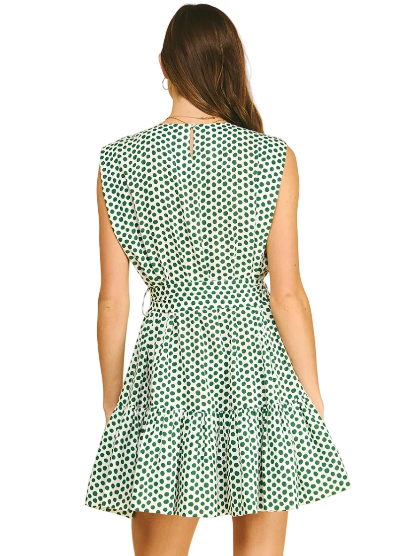 Polka Dot Tiered Mini Dress