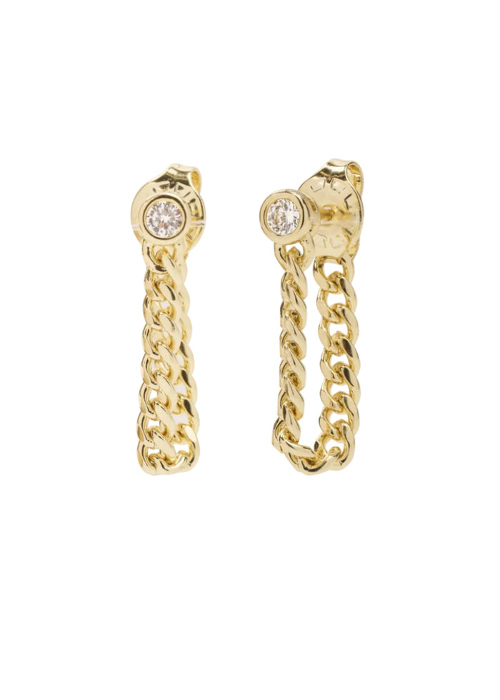 Baby Julian Soft Chain Hoops - Gold/White