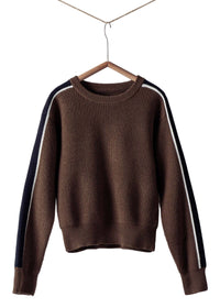 Contrast Stripe Knit Sweater