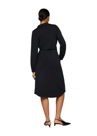 Tie-Waist Midi Shirt Dress