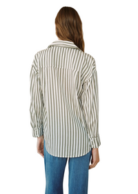 Oversized Button Down - Fernwood Stripe