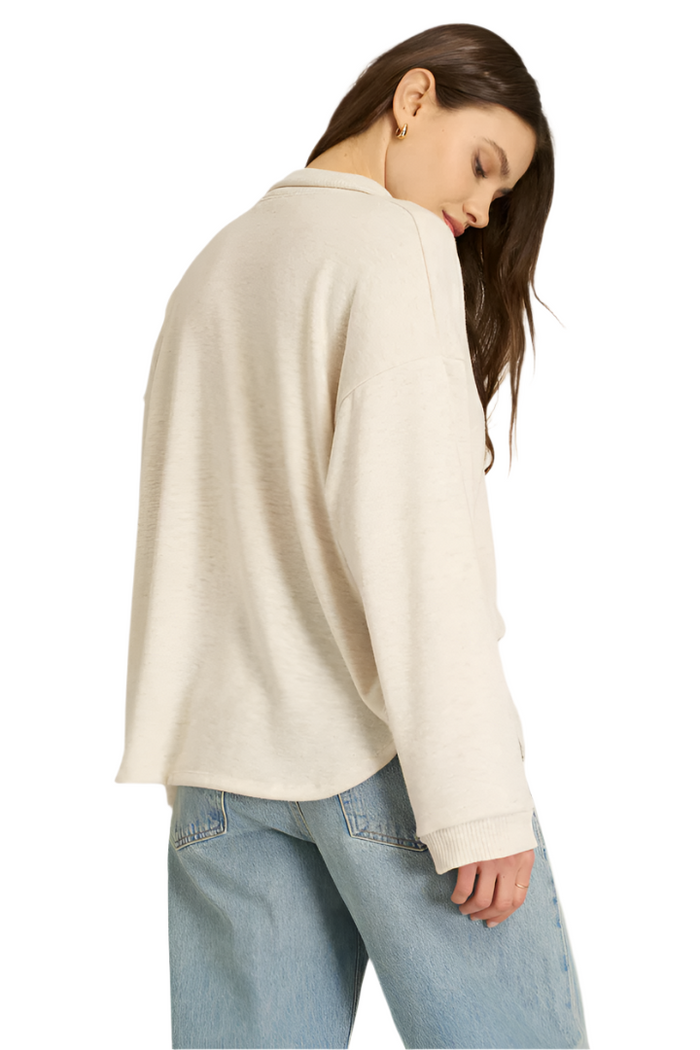 Chiara Cozy Oatmeal Collared Pullover