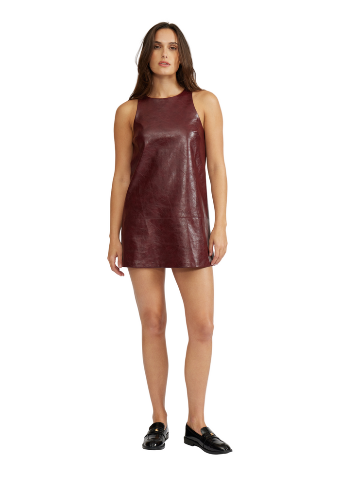 Onyx Faux Leather Dress
