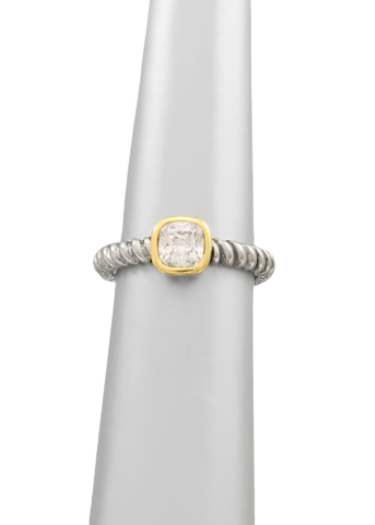 Crystal Charm Cable Ring