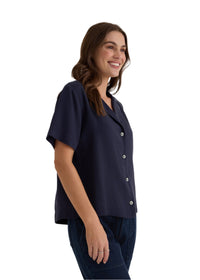 Short Sleeve Flowy Button Down