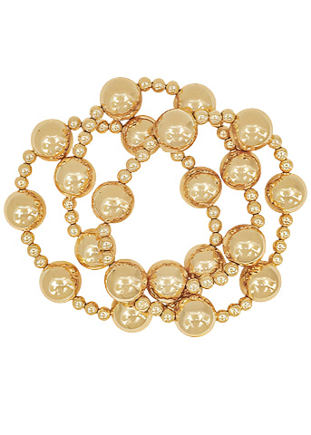 3 Row 14mm & 5mm CCB Mixed Bracelet