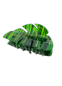 Tropical Monstera Leaf Hair Claw Clip
