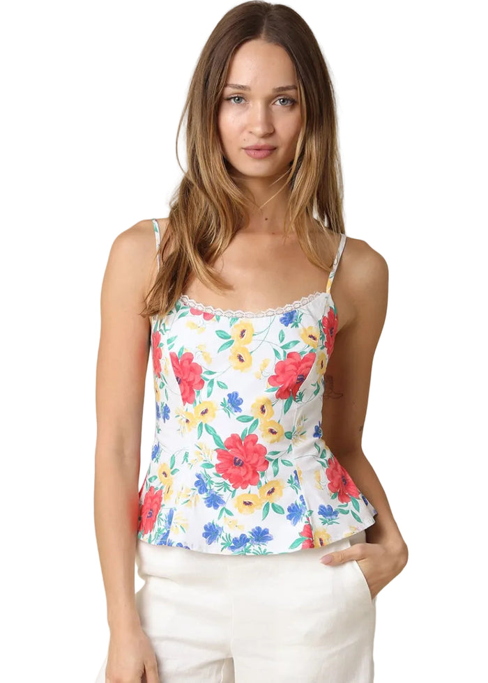 Betsy Floral Corset Cami Top