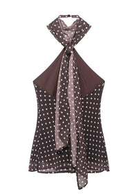 Polka Dot Halter Neck Top