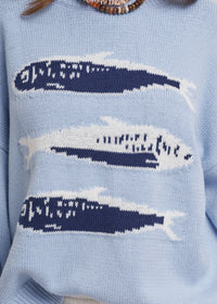 Seaside Sardine Oversized Summer Knit Sweater