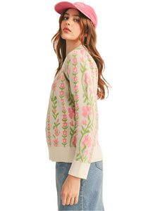 Floral Knit Sweater