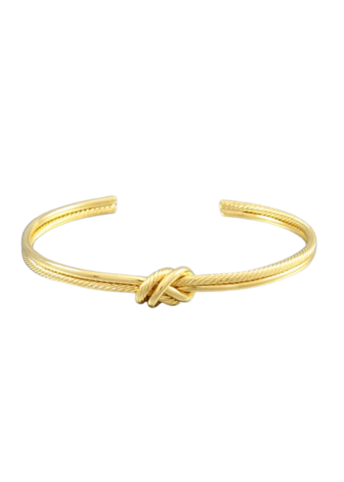 Metal & Cable Knot Cuff Bracelet