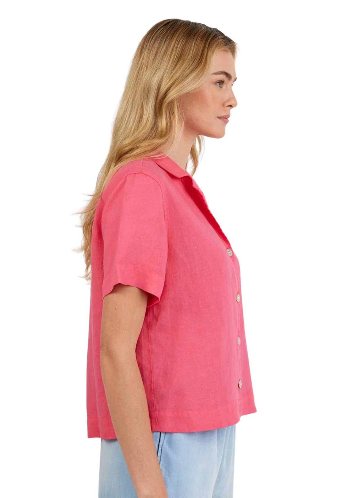 Short Sleeve Flowy Button Down