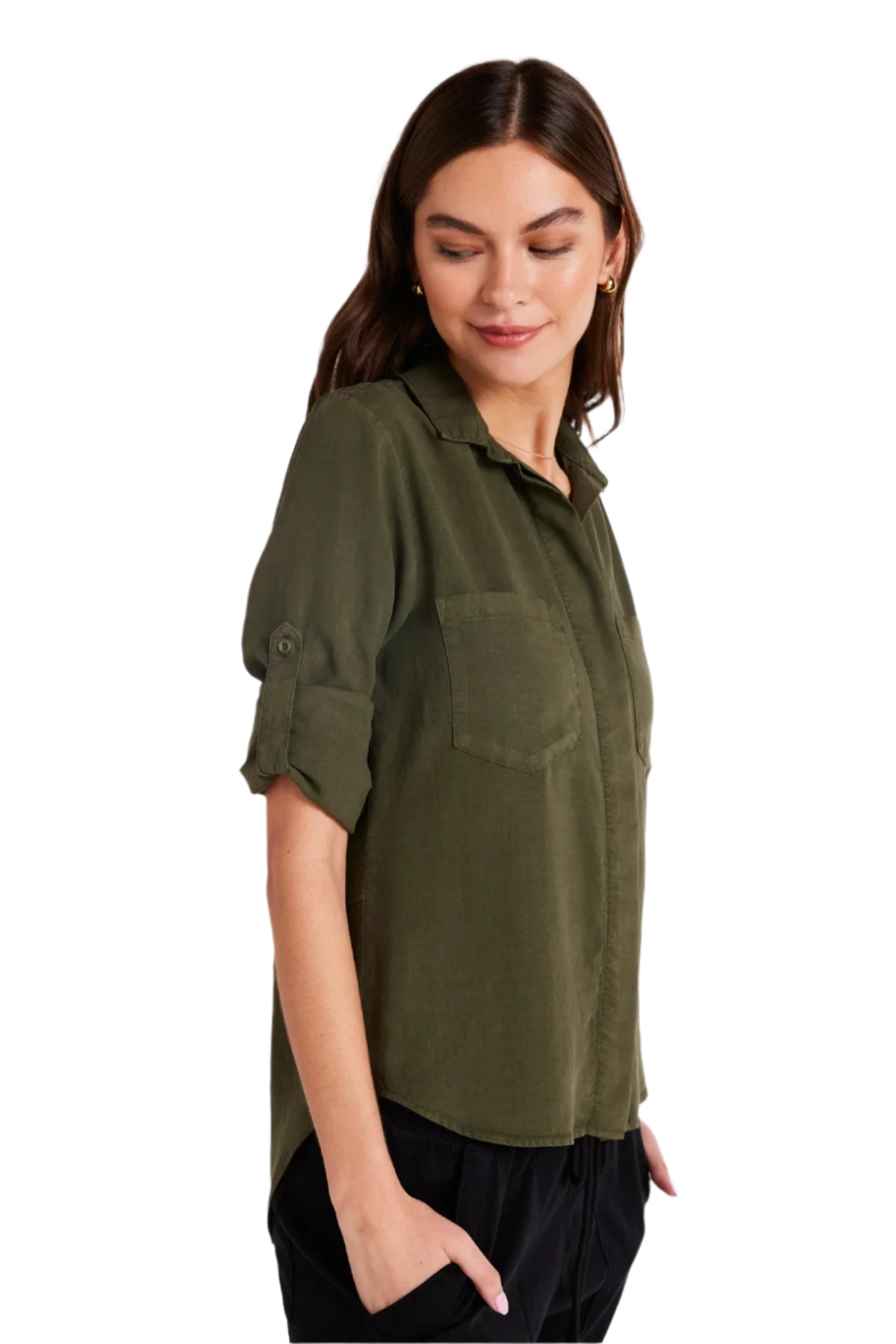 Split Back Button Down