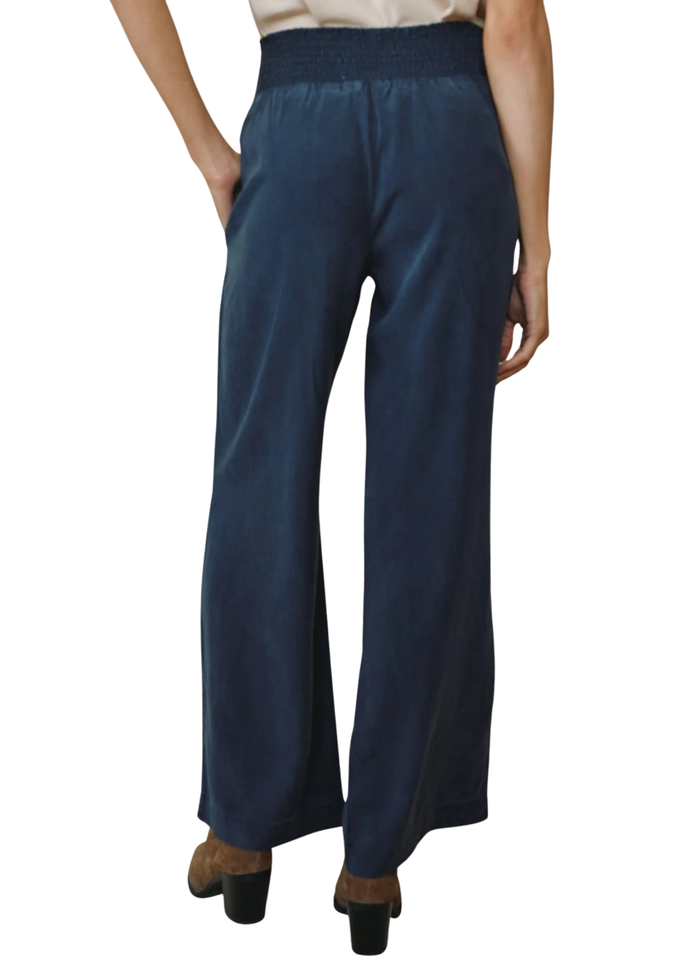 Smocked Waist Wide Leg Pant