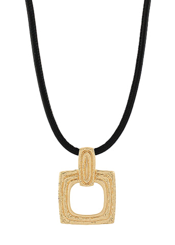 Textured Square Outline Choker