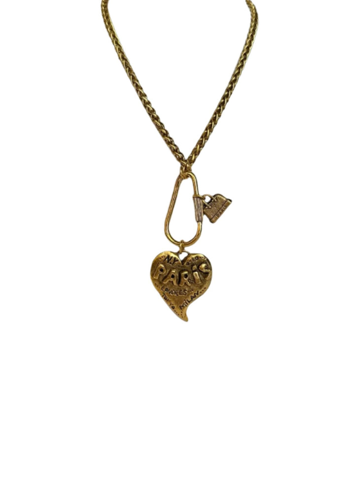 Paris Heart Vintage Necklace