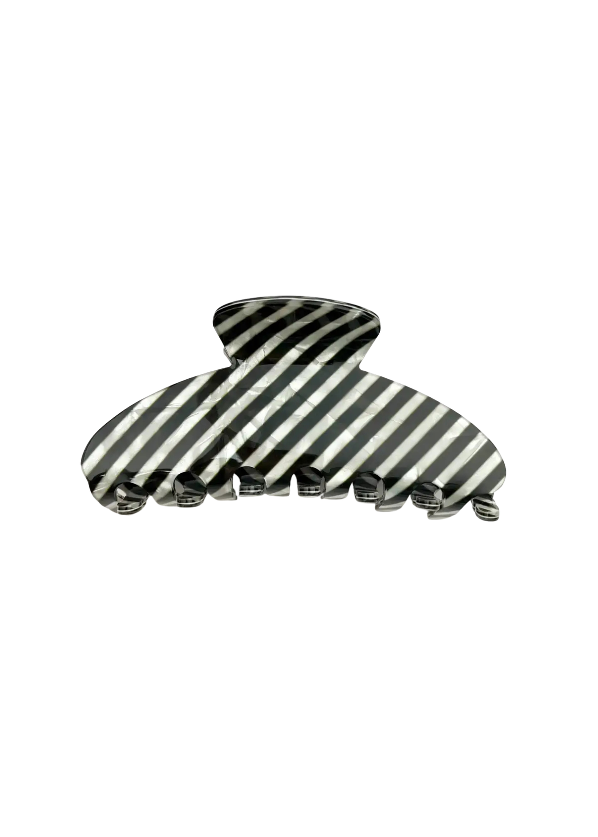 Classic Striped Oval Hair Clip
