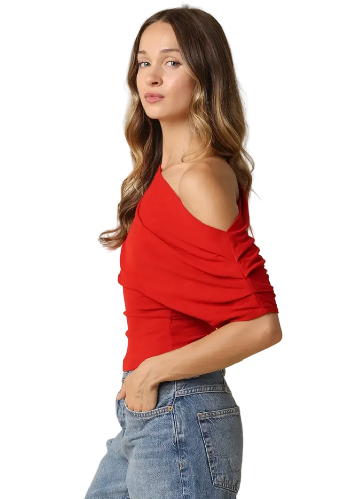 Carina Draped One Shoulder Top