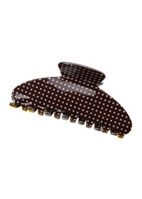 Jumbo Stripe Plaid Oval Hair Claw Clips