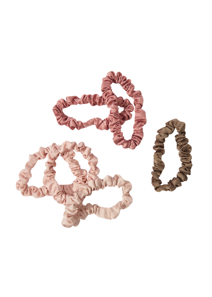 Holiday Ultra Petite Scrunchies 6 pc Set - Terracotta