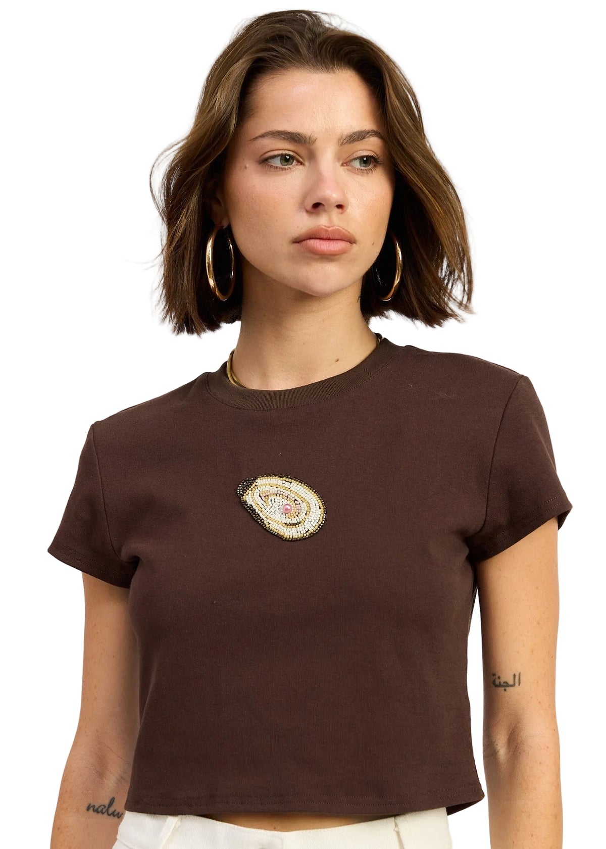 Oyster Bar Beaded Baby Tee