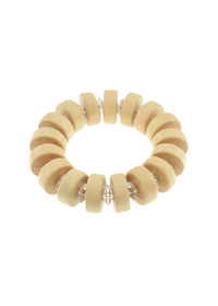 Round Wood Bead Bracelet - Brown