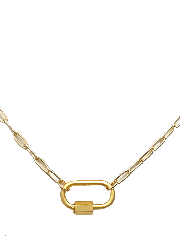Clingy Carabiner Paperclip Chain - Gold