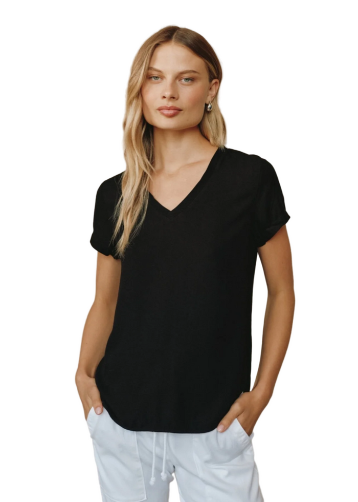 V-Neck Tee - Black