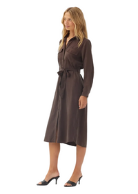 Patch Pocket Maxi Shirt Dress