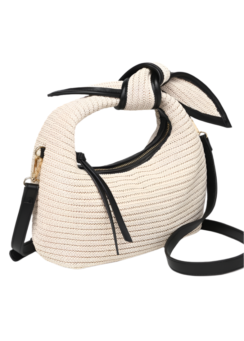 Paloma Knot Straw Crossbody