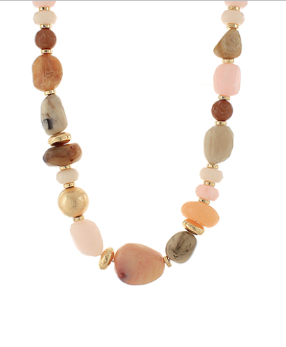 Multi Shape Marble Necklace