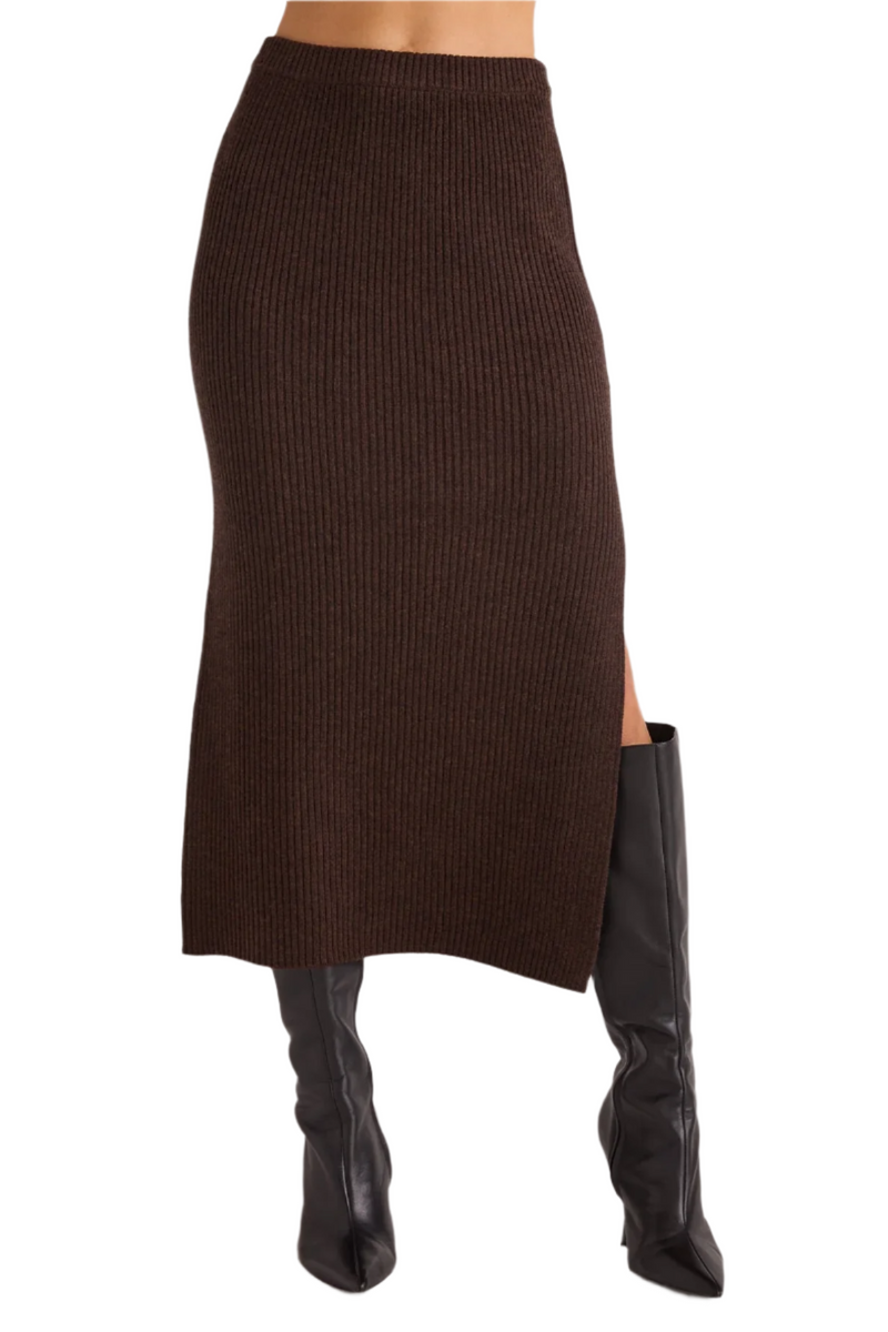 Knit Skirt With Side Slit