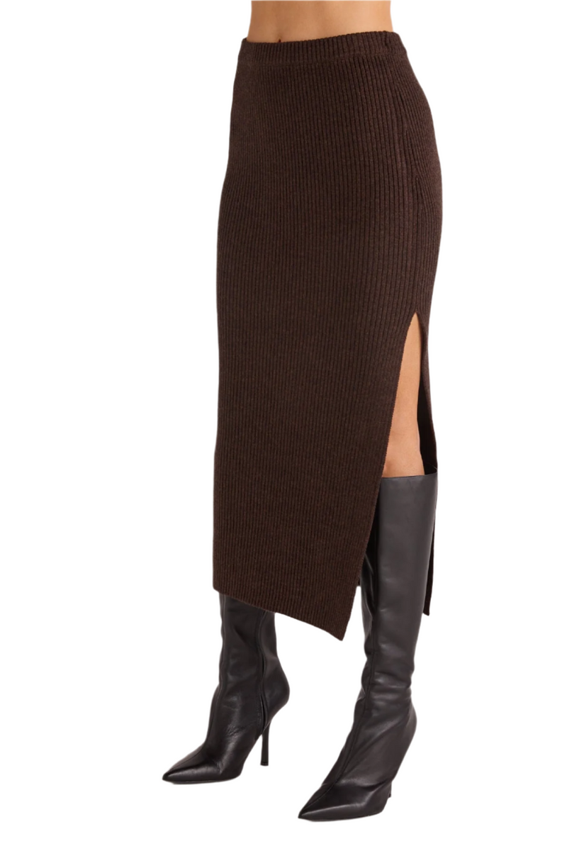 Knit Skirt With Side Slit