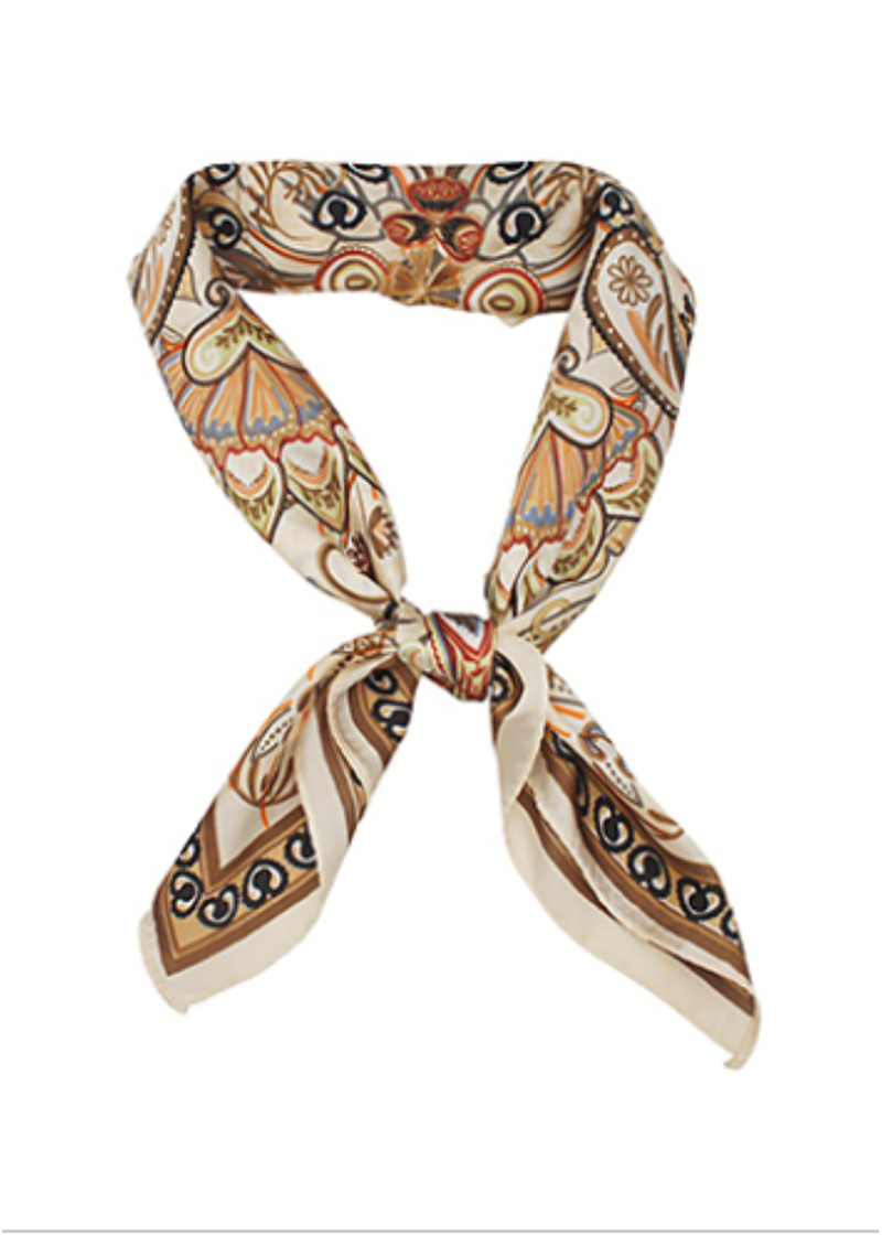 Bohemian Paisley Border Scarf