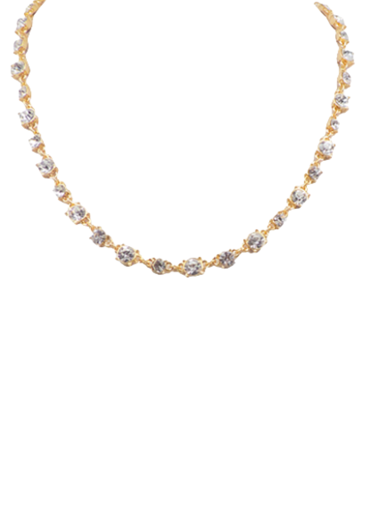 Bold Round Glass Stone Necklace