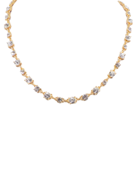 Bold Round Glass Stone Necklace