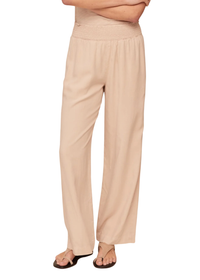 Smocked Waist Wide Leg Pant